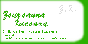 zsuzsanna kucsora business card